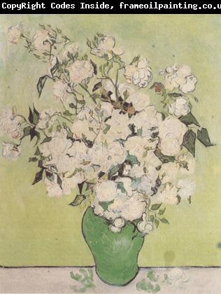 Vincent Van Gogh Still life:Pink Roses in a Vase (nn04)